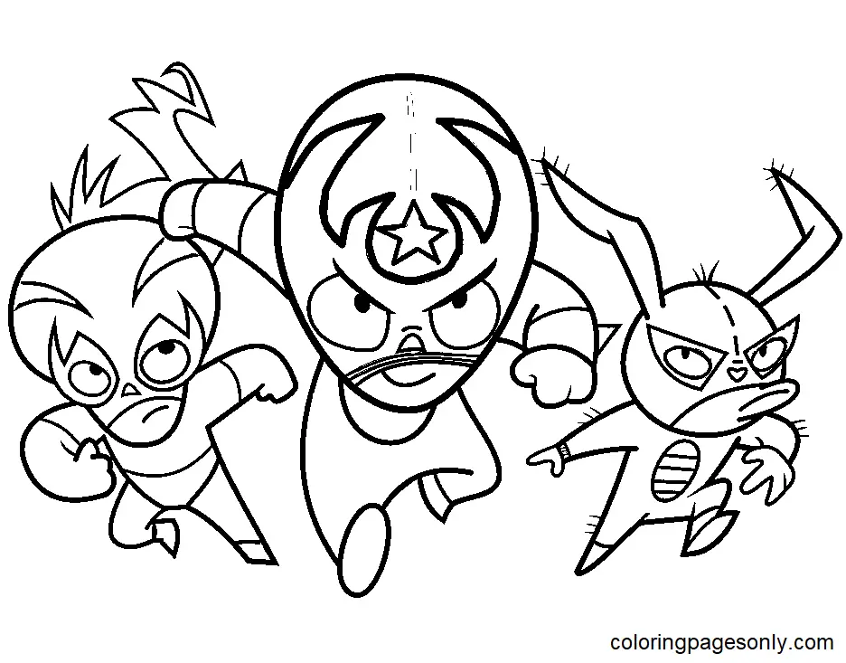 Desenhos de Mucha Lucha Para Colorir 2