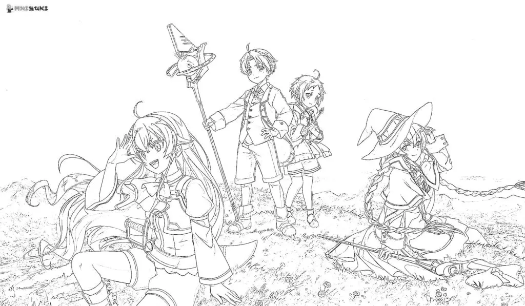 Desenhos de Mushoku Tensei Reencarna cao Desempregada Para Colorir 32