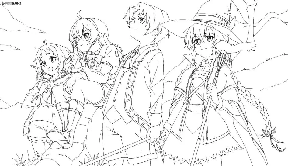 Desenhos de Mushoku Tensei Reencarna cao Desempregada Para Colorir 7