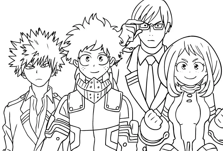 Desenhos de My Hero Academia Para Colorir 135