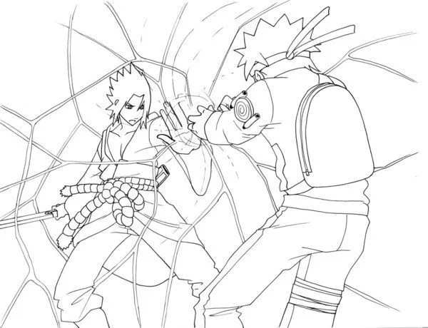 Desenhos de Naruto And Sasuke Para Colorir 13