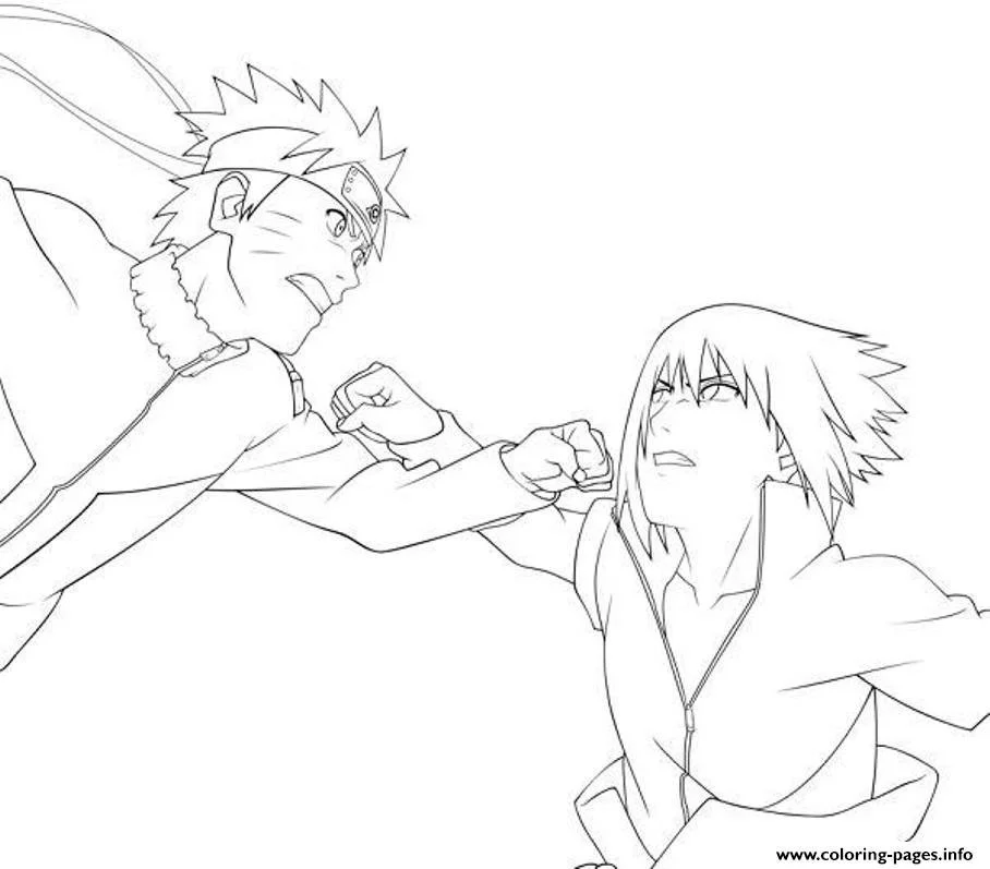Desenhos de Naruto And Sasuke Para Colorir 30