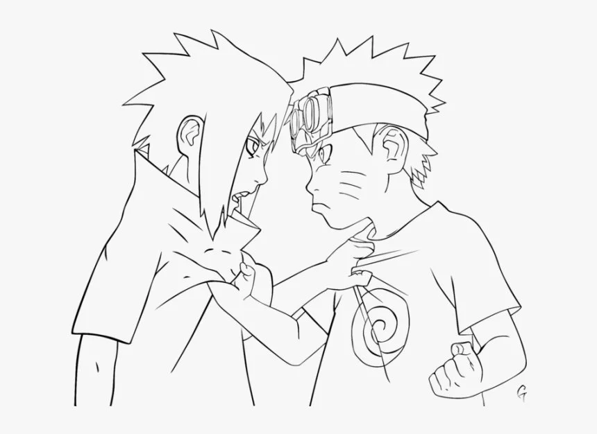 Desenhos de Naruto And Sasuke Para Colorir