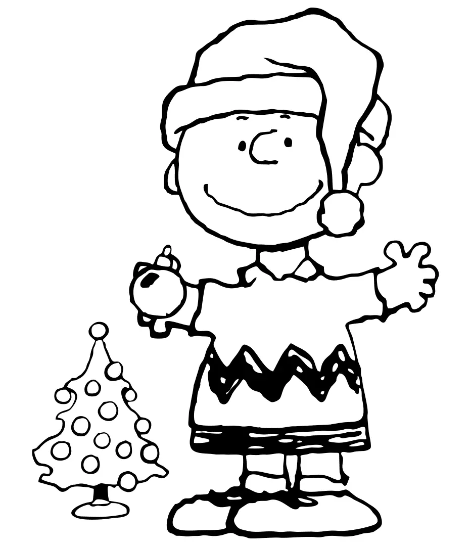 Desenhos de Natal de Charlie Brown Para Colorir 1