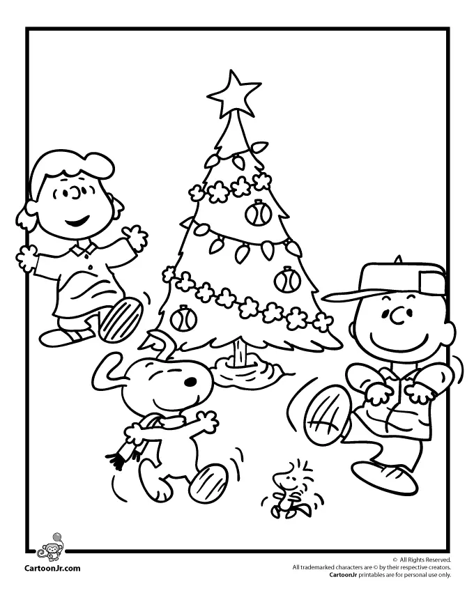 Desenhos de Natal de Charlie Brown Para Colorir 11