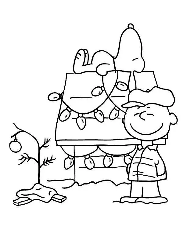 Desenhos de Natal de Charlie Brown Para Colorir 14