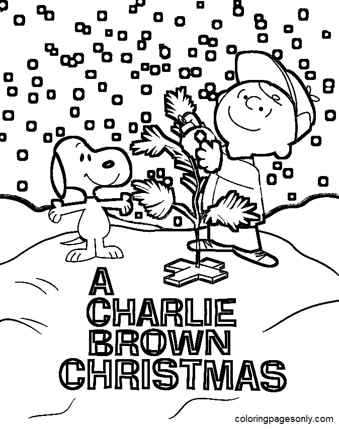 Desenhos de Natal de Charlie Brown Para Colorir 19