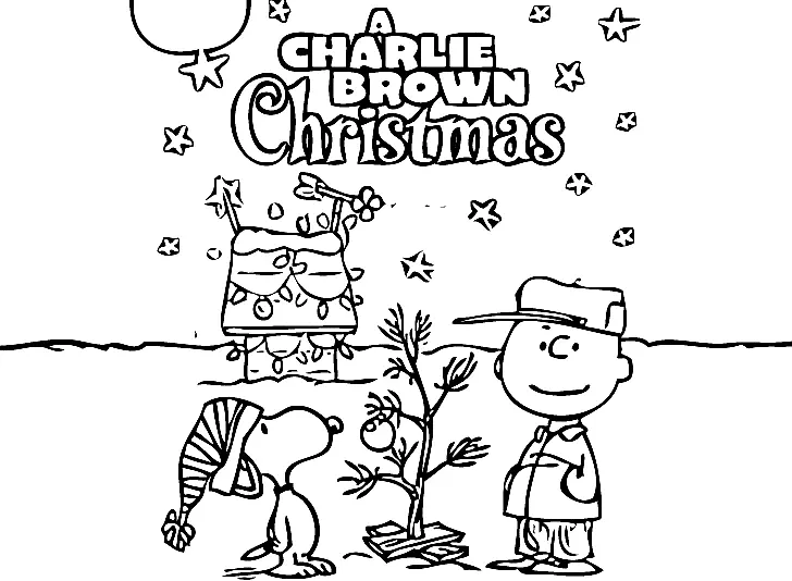 Desenhos de Natal de Charlie Brown Para Colorir 2