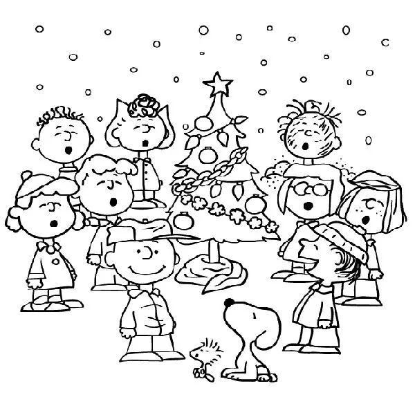 Desenhos de Natal de Charlie Brown Para Colorir 4