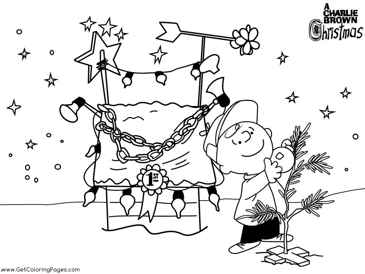 Desenhos de Natal de Charlie Brown Para Colorir 8