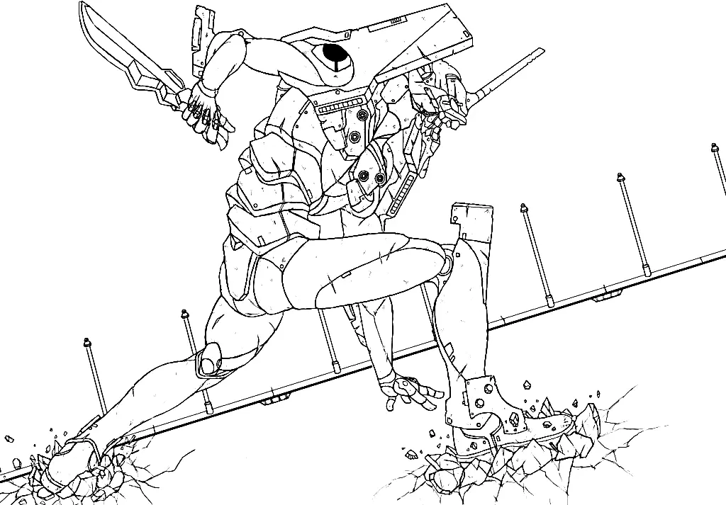 Desenhos de Neon Genesis Evangelion Para Colorir 17