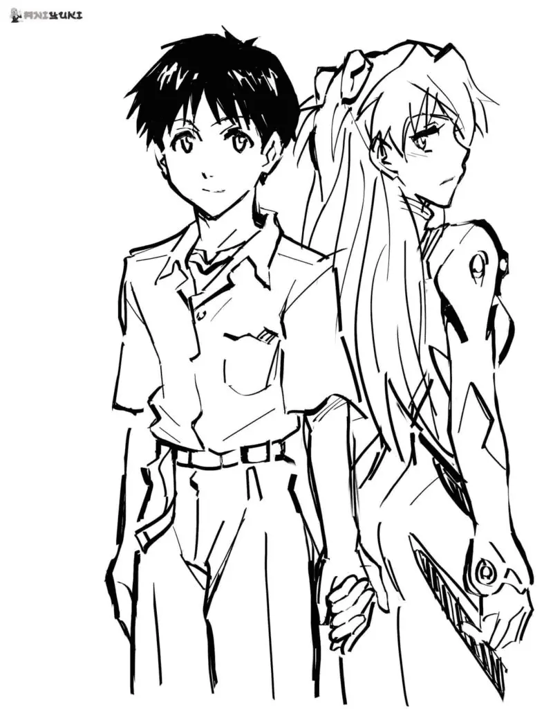 Desenhos de Neon Genesis Evangelion Para Colorir 25