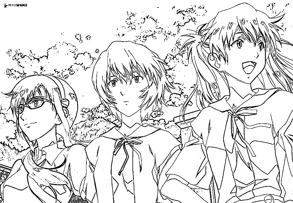 Desenhos de Neon Genesis Evangelion Para Colorir 29