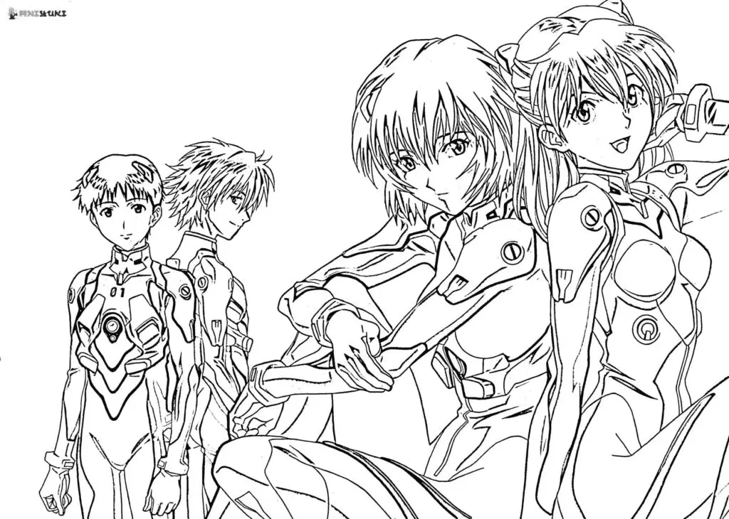 Desenhos de Neon Genesis Evangelion Para Colorir 44