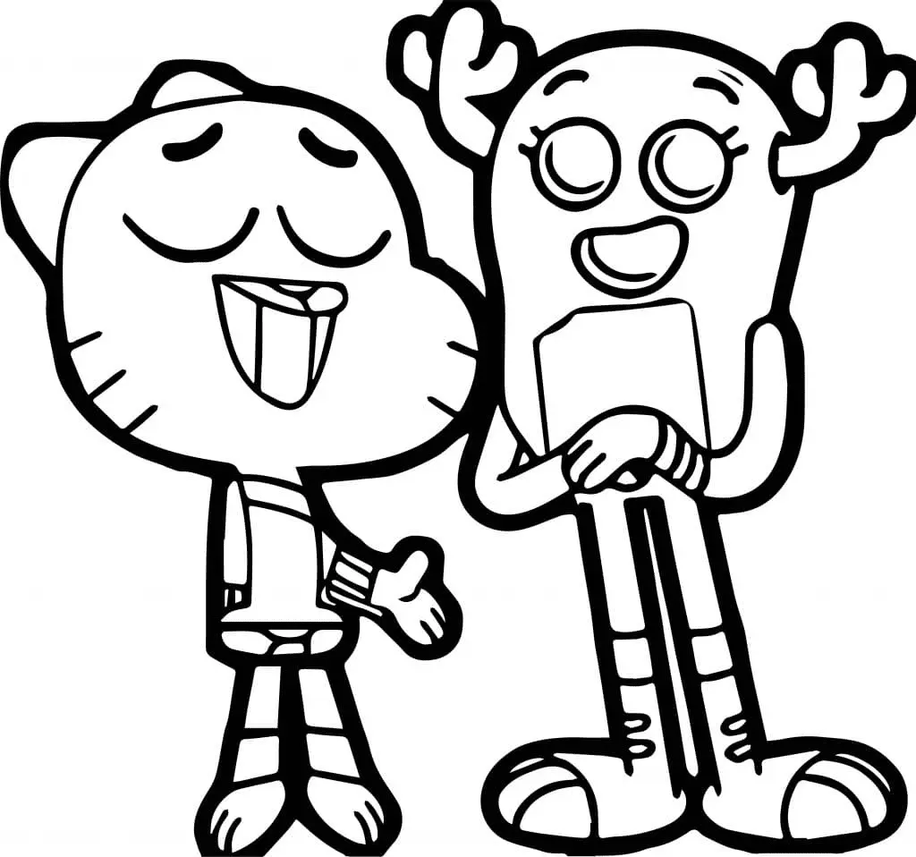 Desenhos de O Incrivel Mundo de Gumball Para Colorir 10