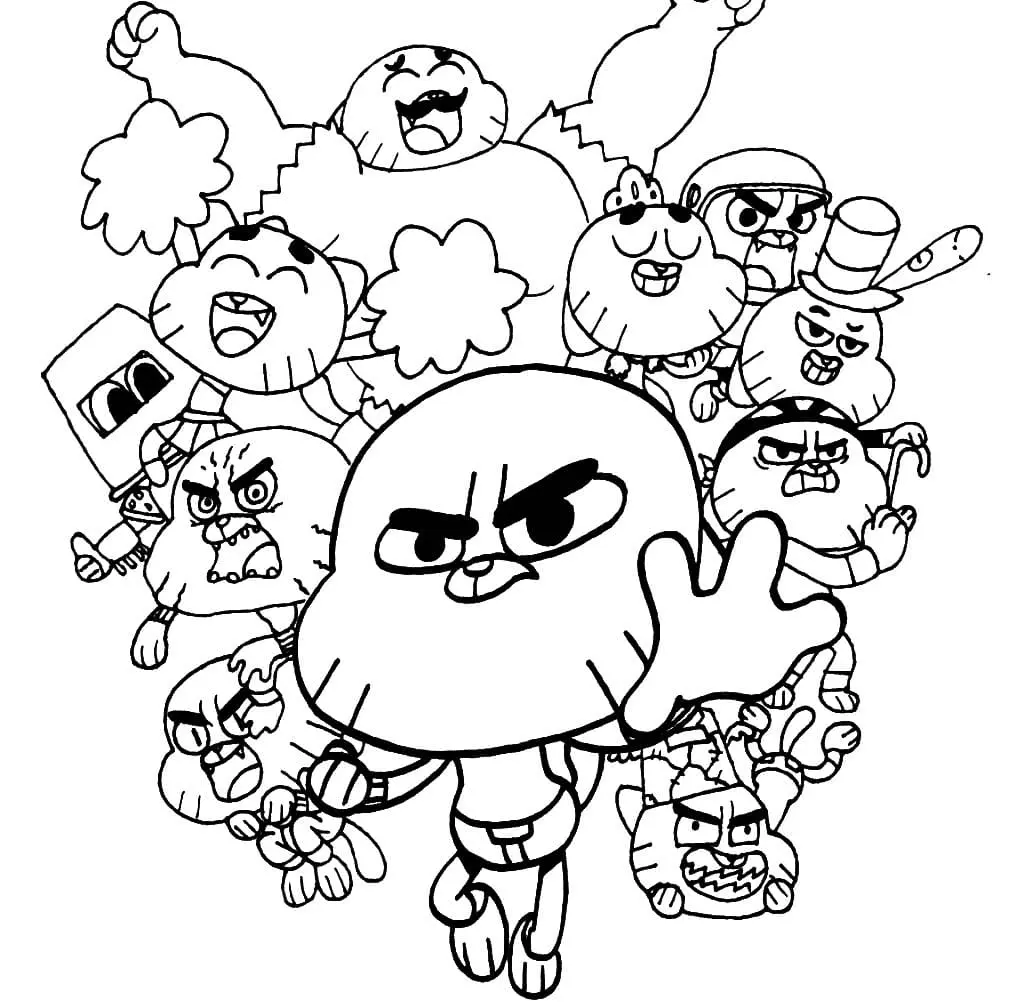 Desenhos de O Incrivel Mundo de Gumball Para Colorir 13