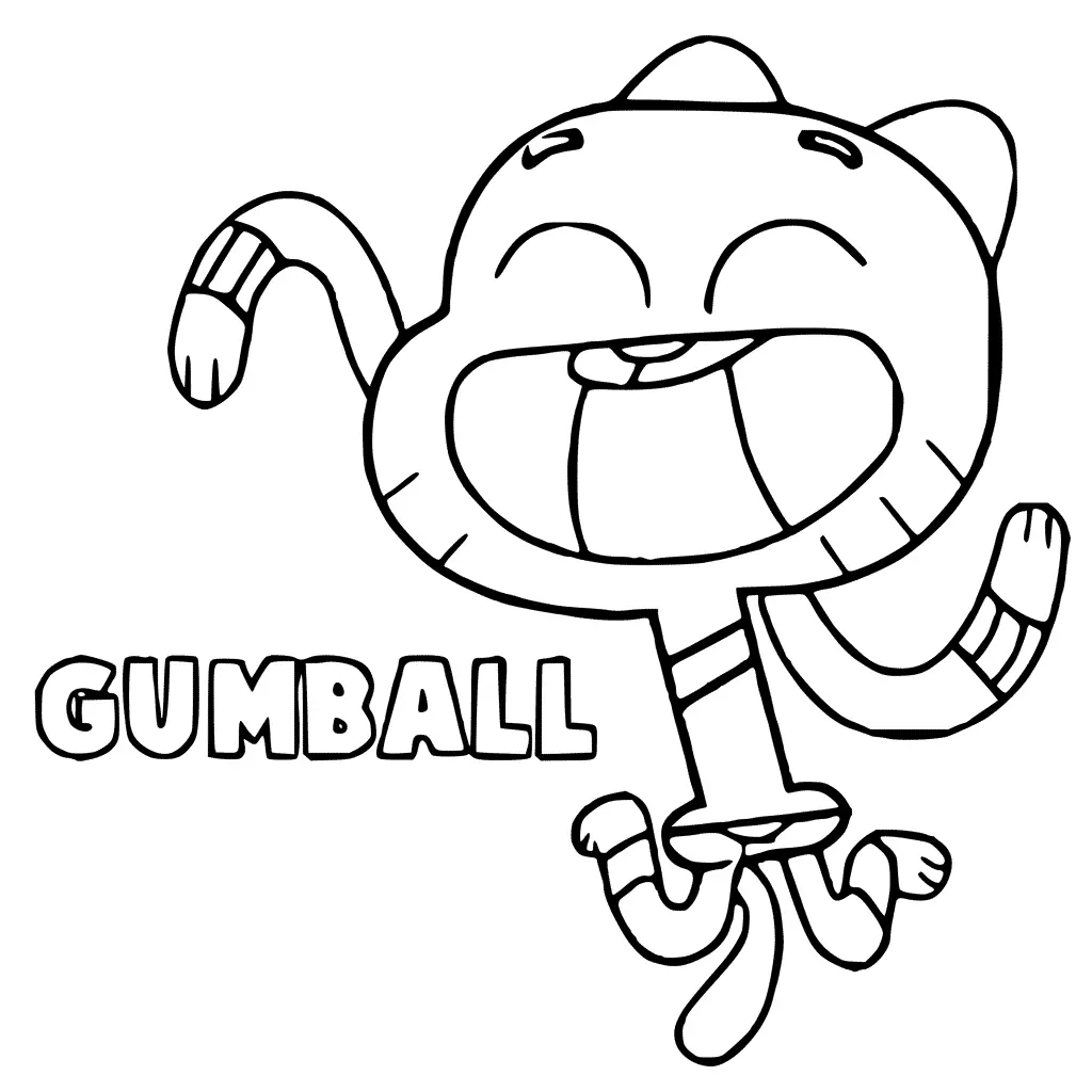 Desenhos de O Incrivel Mundo de Gumball Para Colorir 2