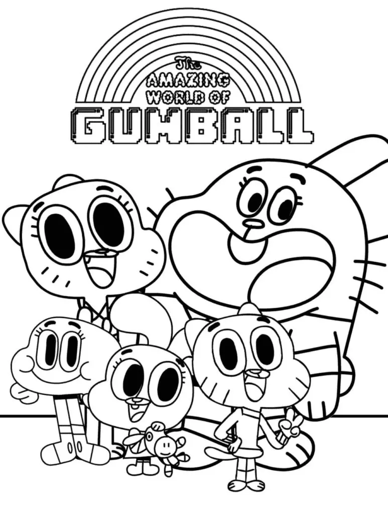 Desenhos de O Incrivel Mundo de Gumball Para Colorir 3