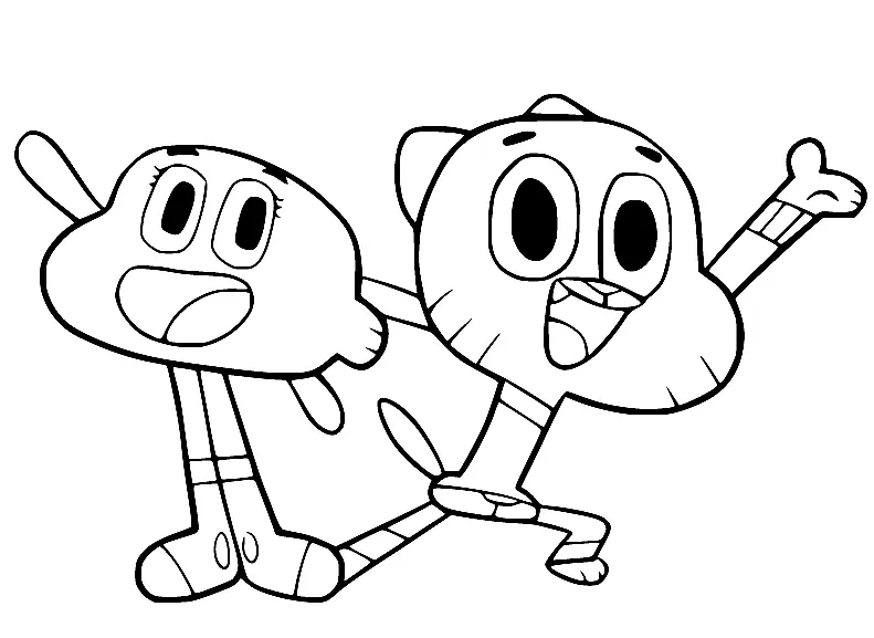 Desenhos de O Incrivel Mundo de Gumball Para Colorir 31