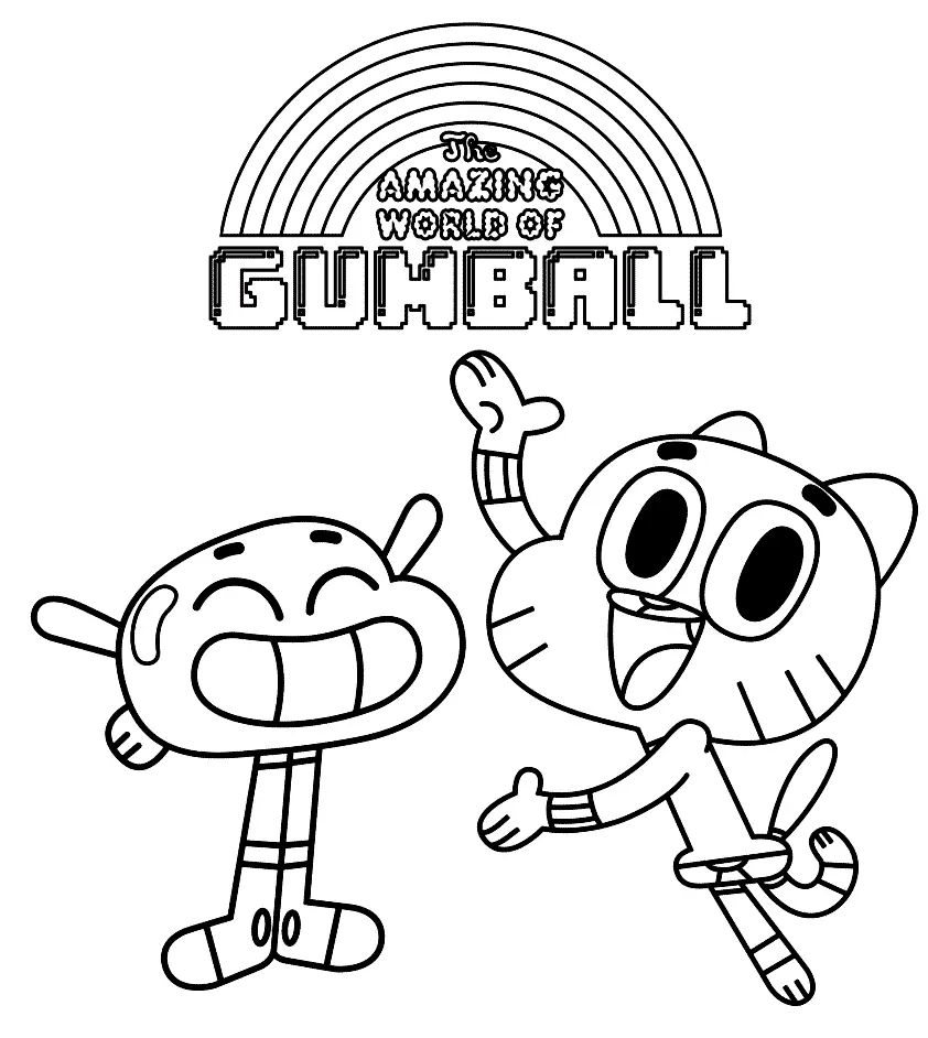 Desenhos de O Incrivel Mundo de Gumball Para Colorir 33