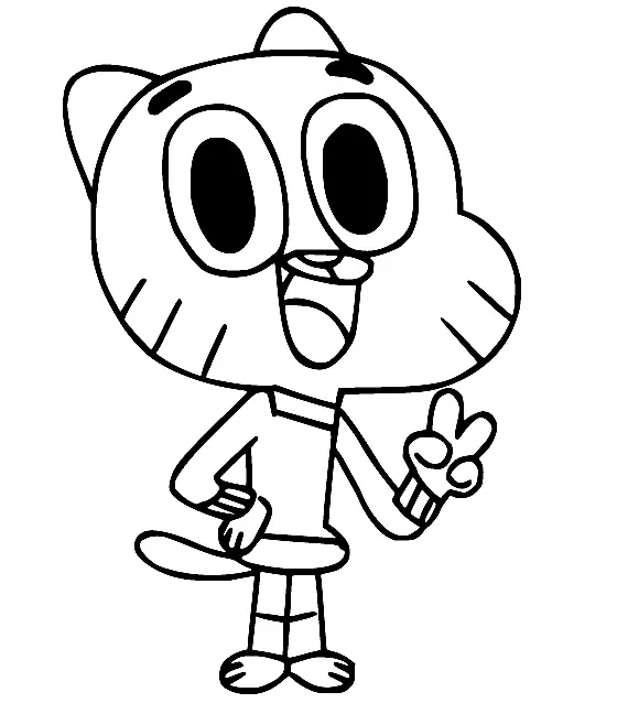 Desenhos de O Incrivel Mundo de Gumball Para Colorir 38