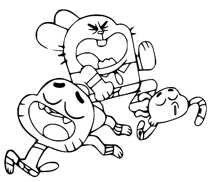 Desenhos de O Incrivel Mundo de Gumball Para Colorir 41