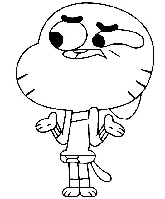 Desenhos de O Incrivel Mundo de Gumball Para Colorir 48