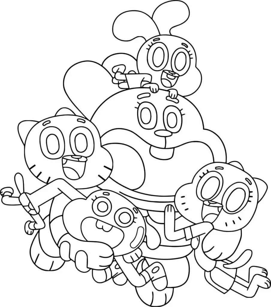 Desenhos de O Incrivel Mundo de Gumball Para Colorir 6