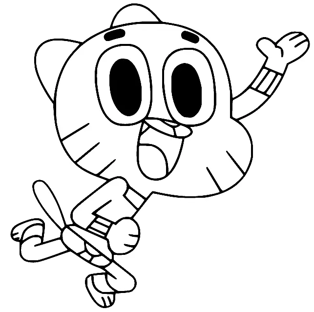 Desenhos de O Incrivel Mundo de Gumball Para Colorir 8