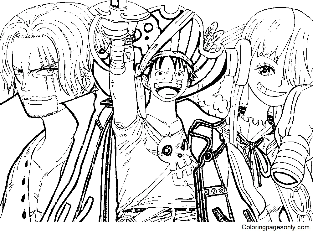 Desenhos de One Piece Film Red Para Colorir 10