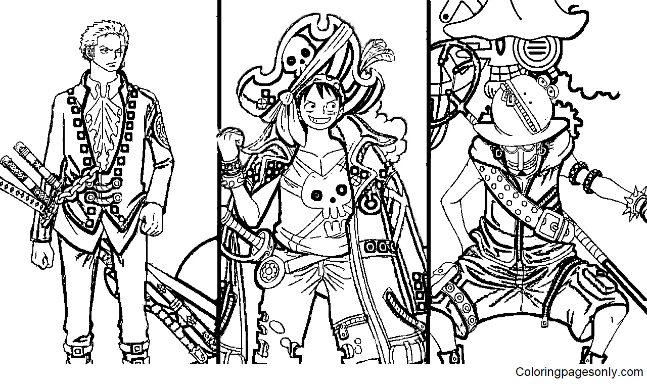 Desenhos de One Piece Film Red Para Colorir 24