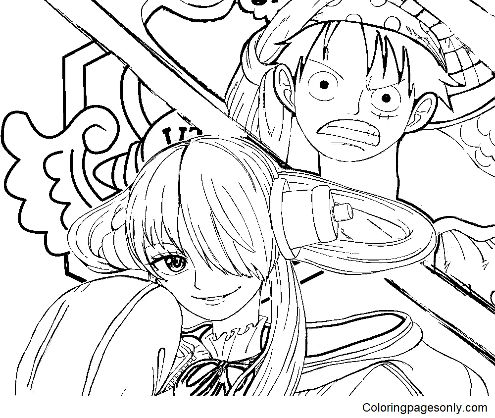 Desenhos de One Piece Film Red Para Colorir 8