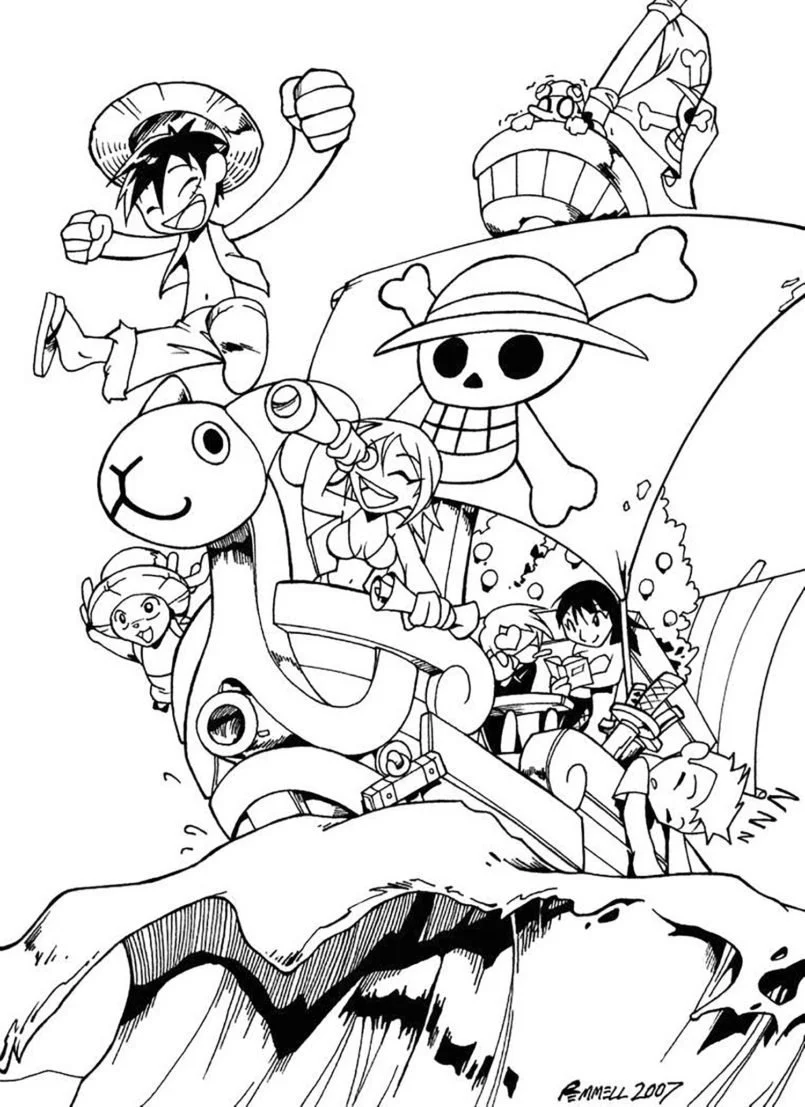 Desenhos de One Piece Para Colorir 9