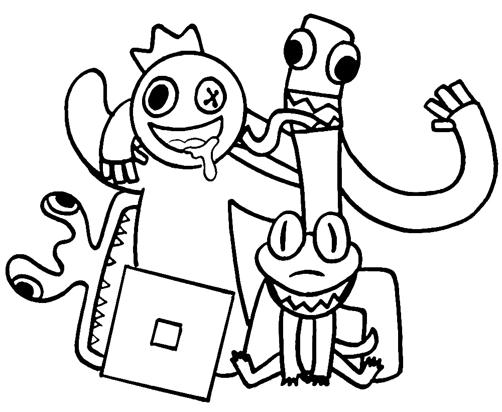 Desenhos de Orange Rainbow Friends Para Colorir 4