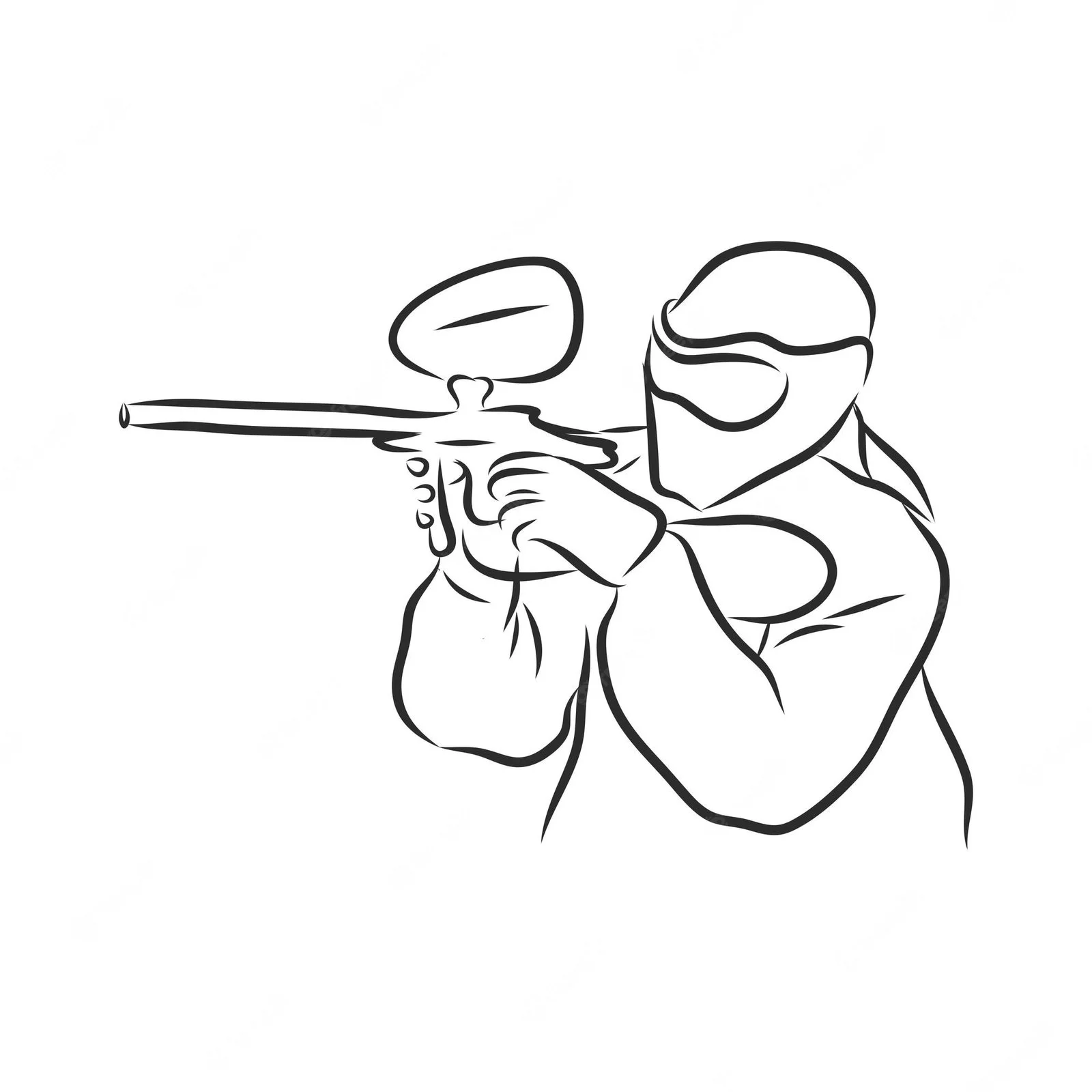 Desenhos de Paintball Para Colorir