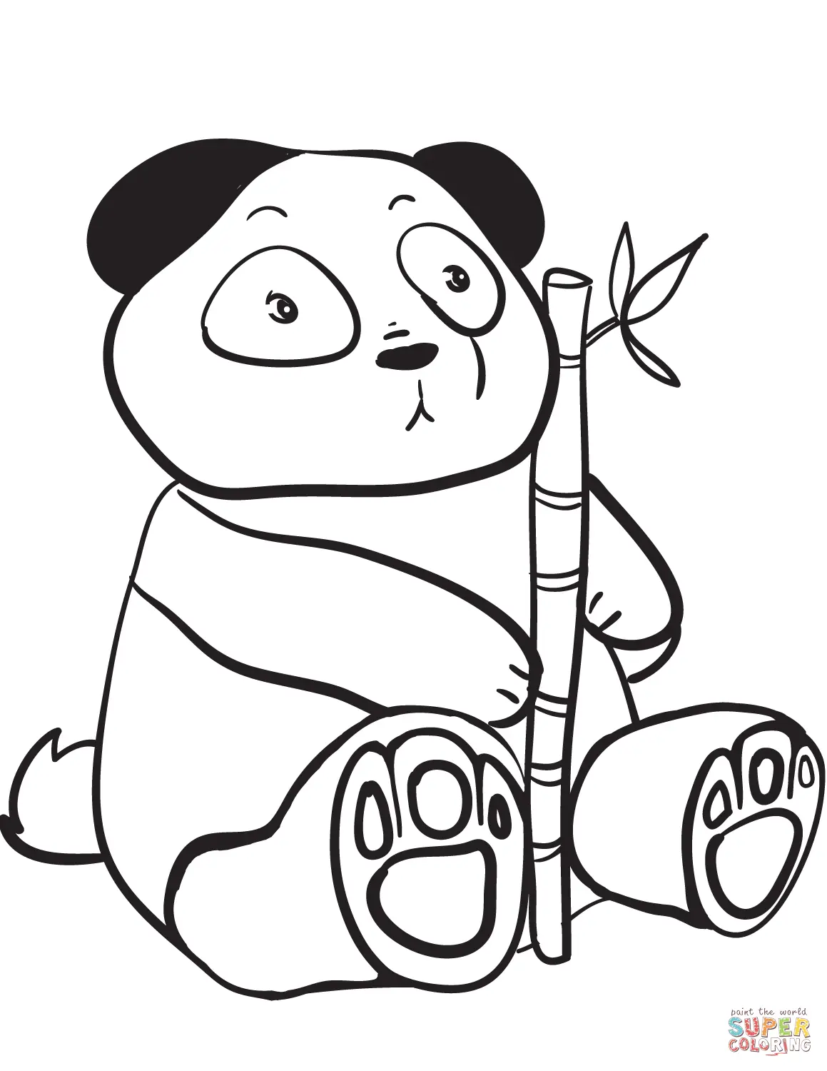 Desenhos de Panda Fofo Para Colorir