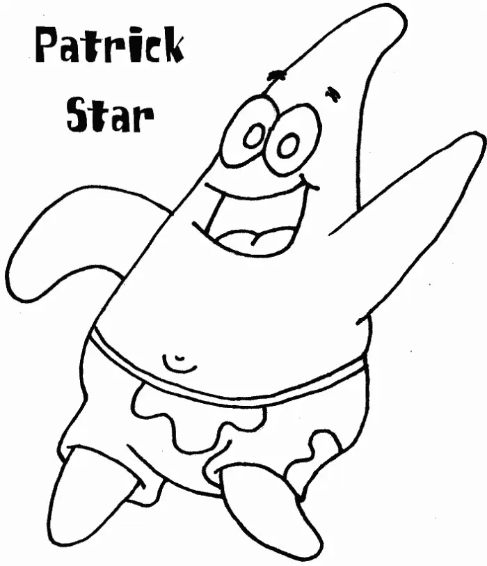 Desenhos de Patrick Estrela Para Colorir 16