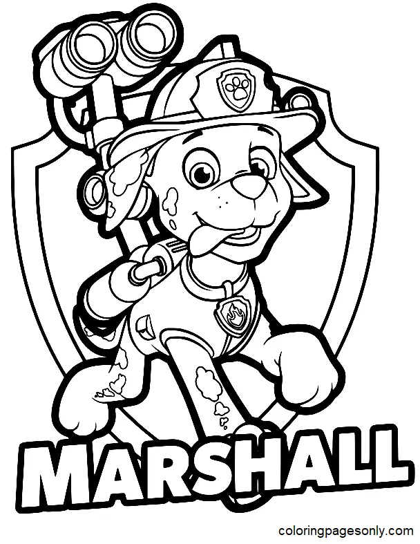 Desenhos de Patrulha Canina Marshall Para Colorir 13