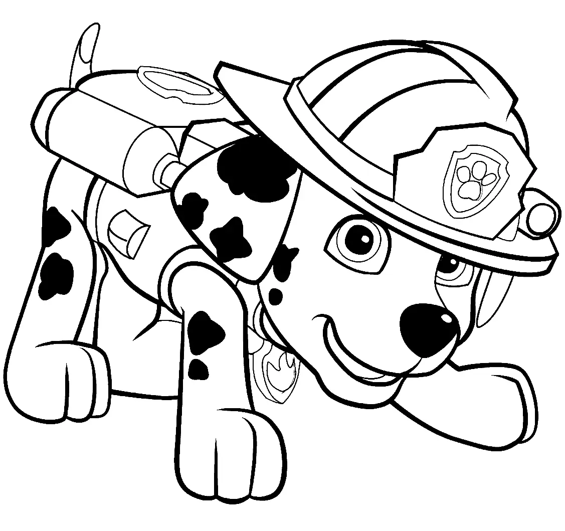 Desenhos de Patrulha Canina Marshall Para Colorir 15