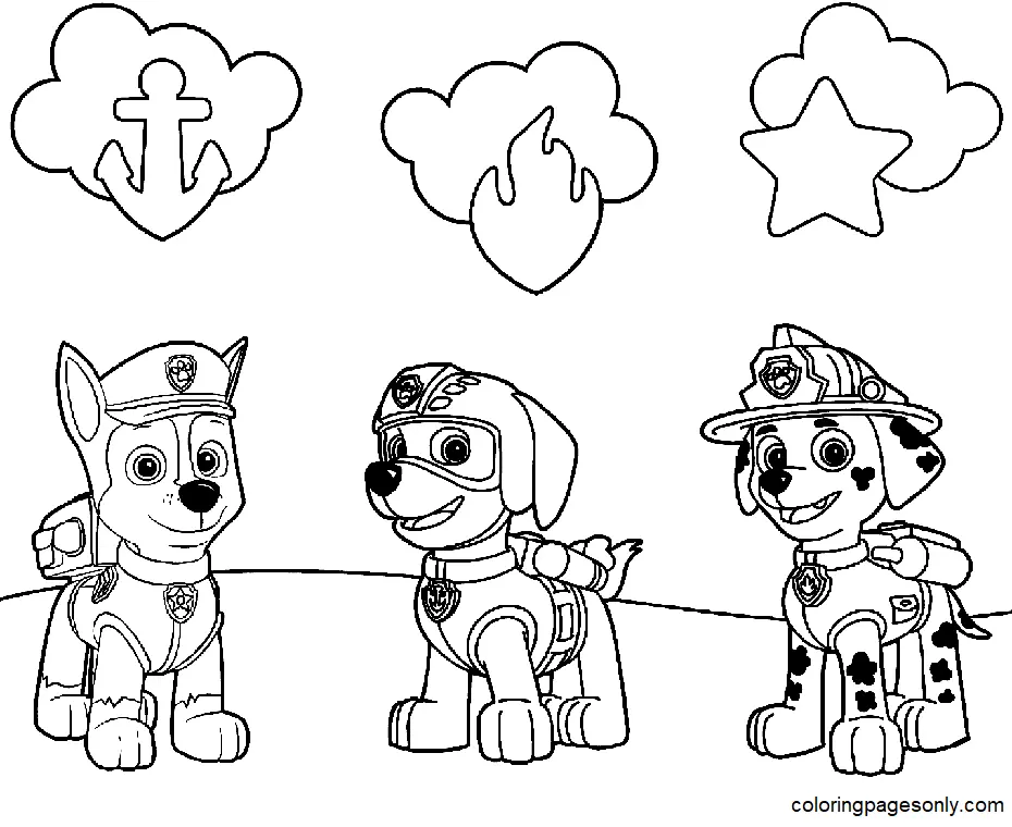 Desenhos de Patrulha Canina Marshall Para Colorir 17