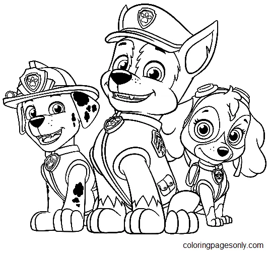 Desenhos de Patrulha Canina Marshall Para Colorir 25