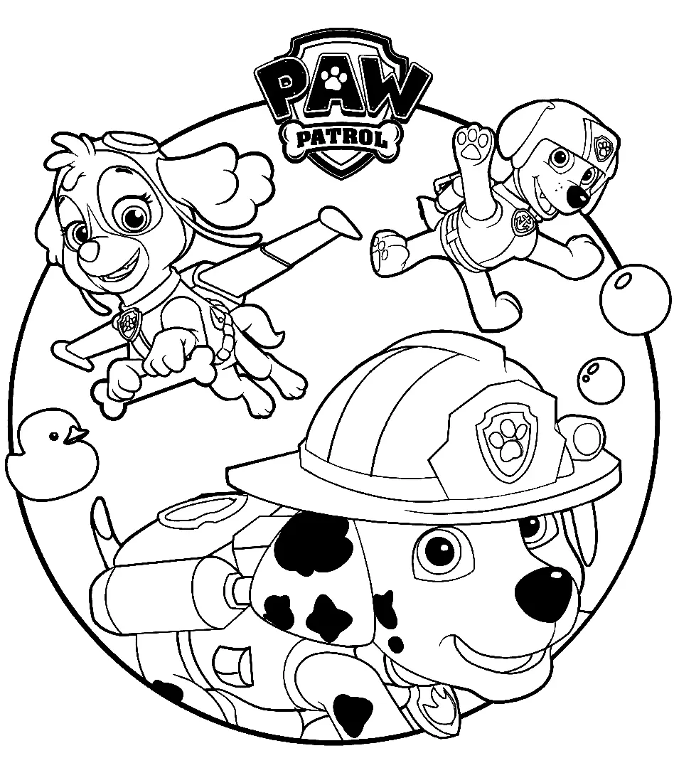 Desenhos de Patrulha Canina Marshall Para Colorir 27