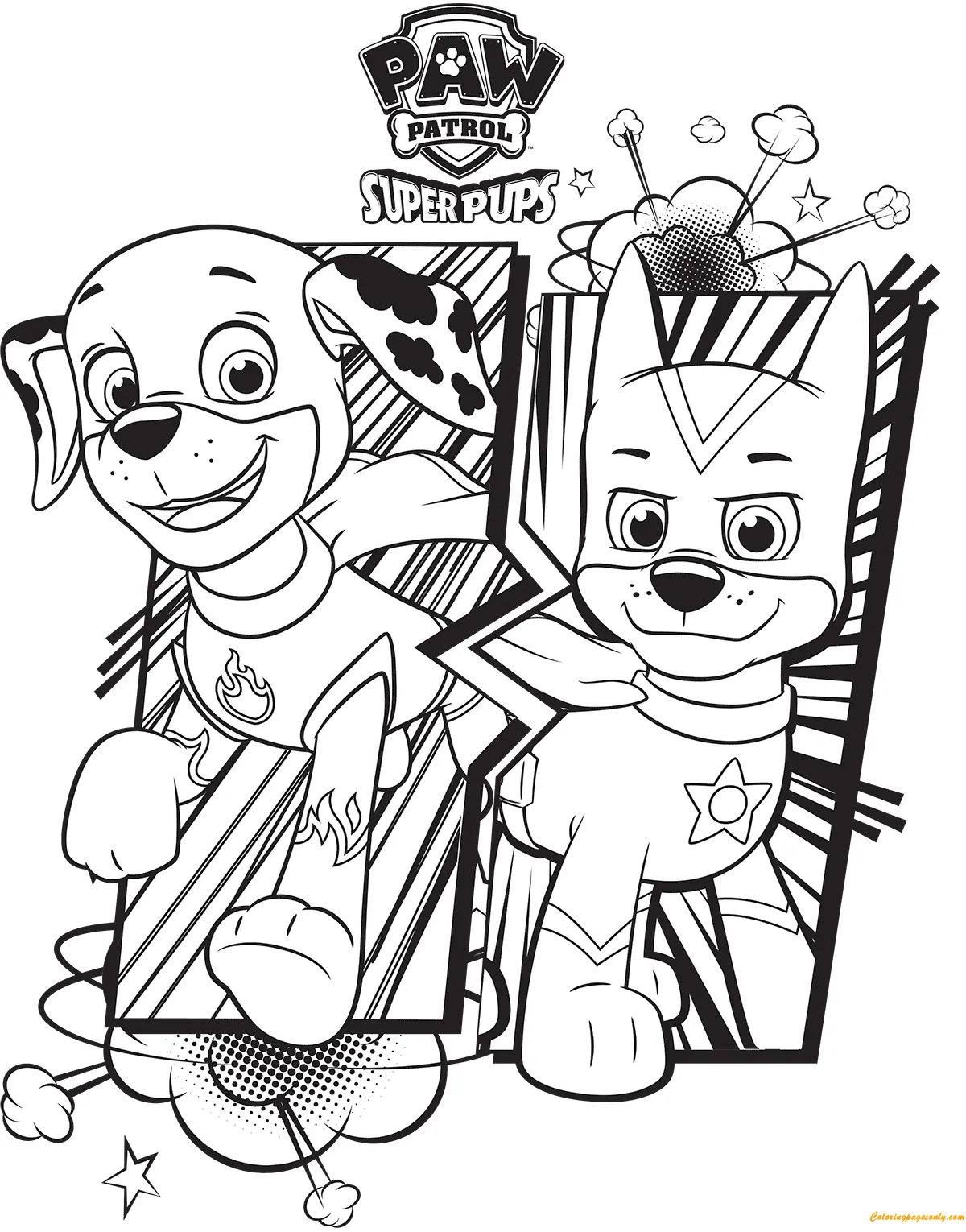 Desenhos de Patrulha Canina Marshall Para Colorir 36