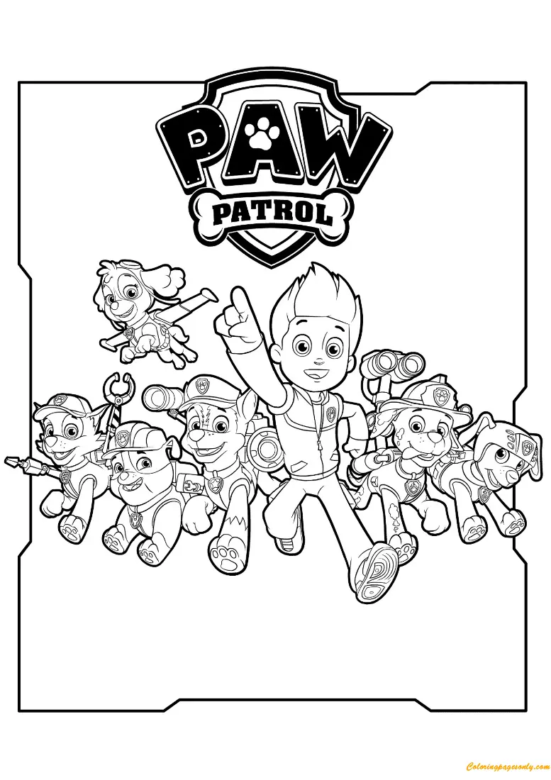 Desenhos de Patrulha Canina Marshall Para Colorir 40