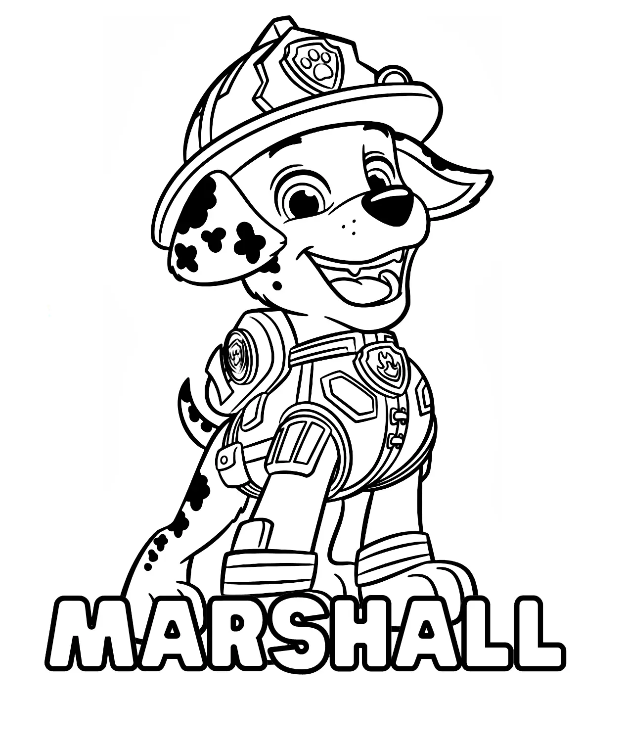 Desenhos de Patrulha Canina Marshall Para Colorir