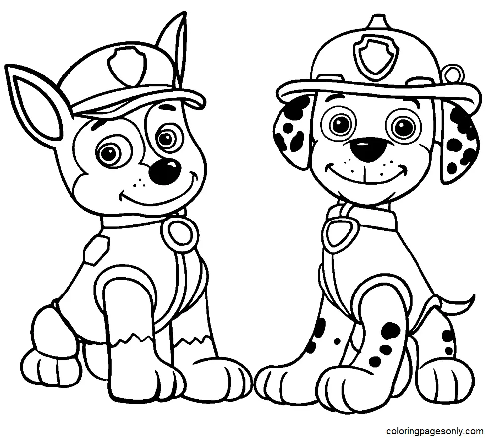 Desenhos de Patrulha Canina Marshall Para Colorir 8