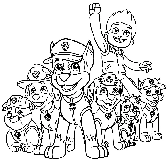 Desenhos de Patrulha Canina Ryder Para Colorir 3