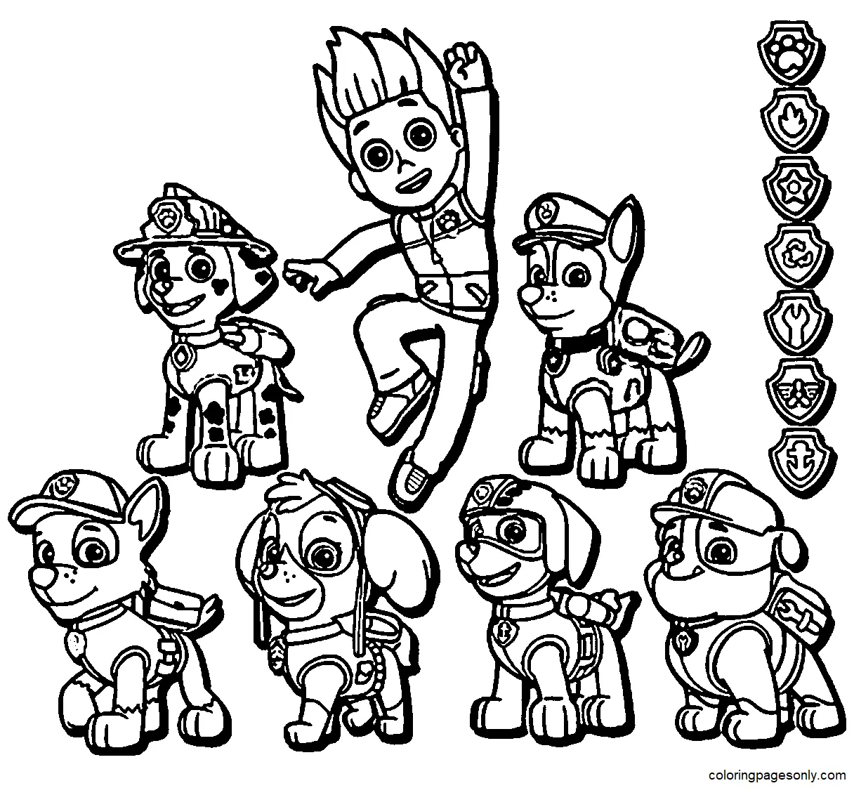 Desenhos de Patrulha Canina Ryder Para Colorir 5