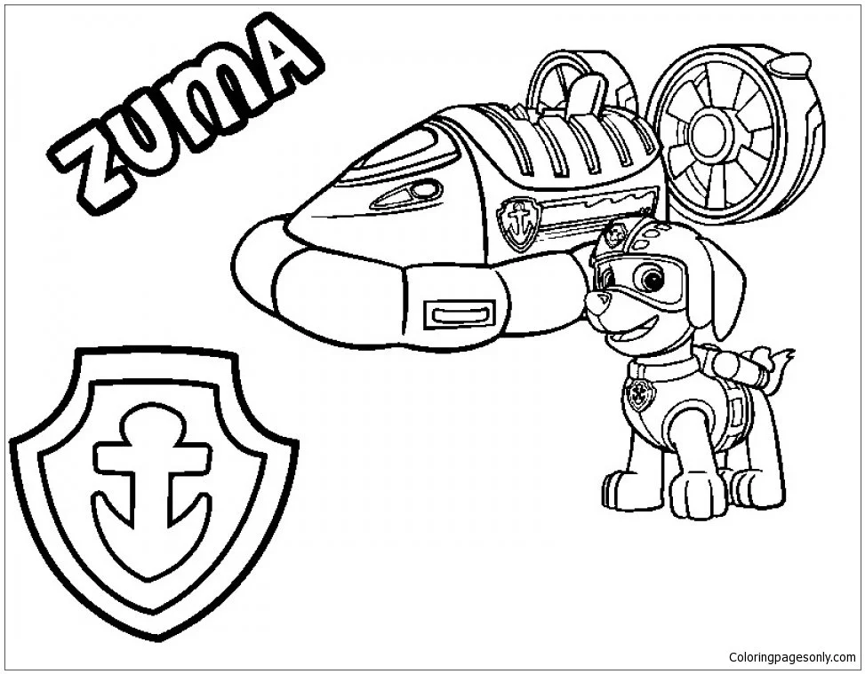 Desenhos de Patrulha Canina Zuma Para Colorir 31