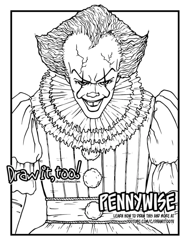 Desenhos de Pennywise Para Colorir 39